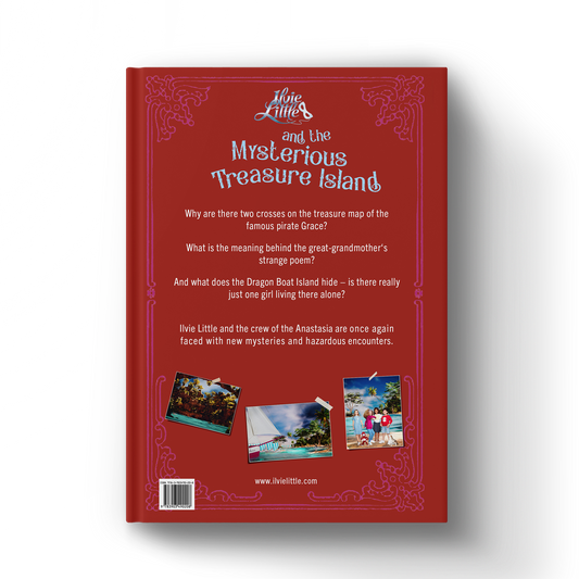 Back cover of Ilvie Little and the Mysterious Treasure Island Pirate Book 5