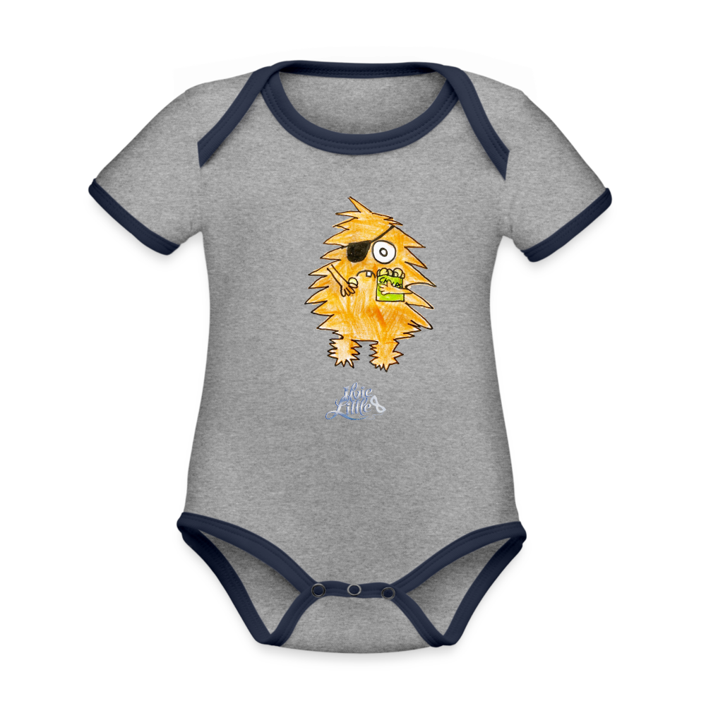 Monster Bertha Baby - heather grey/navy