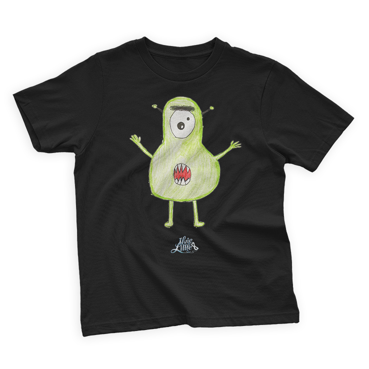 ILVIE LITTLE - MONSTER SHIRT CHARLENE - Schwarz / 98/104 (2