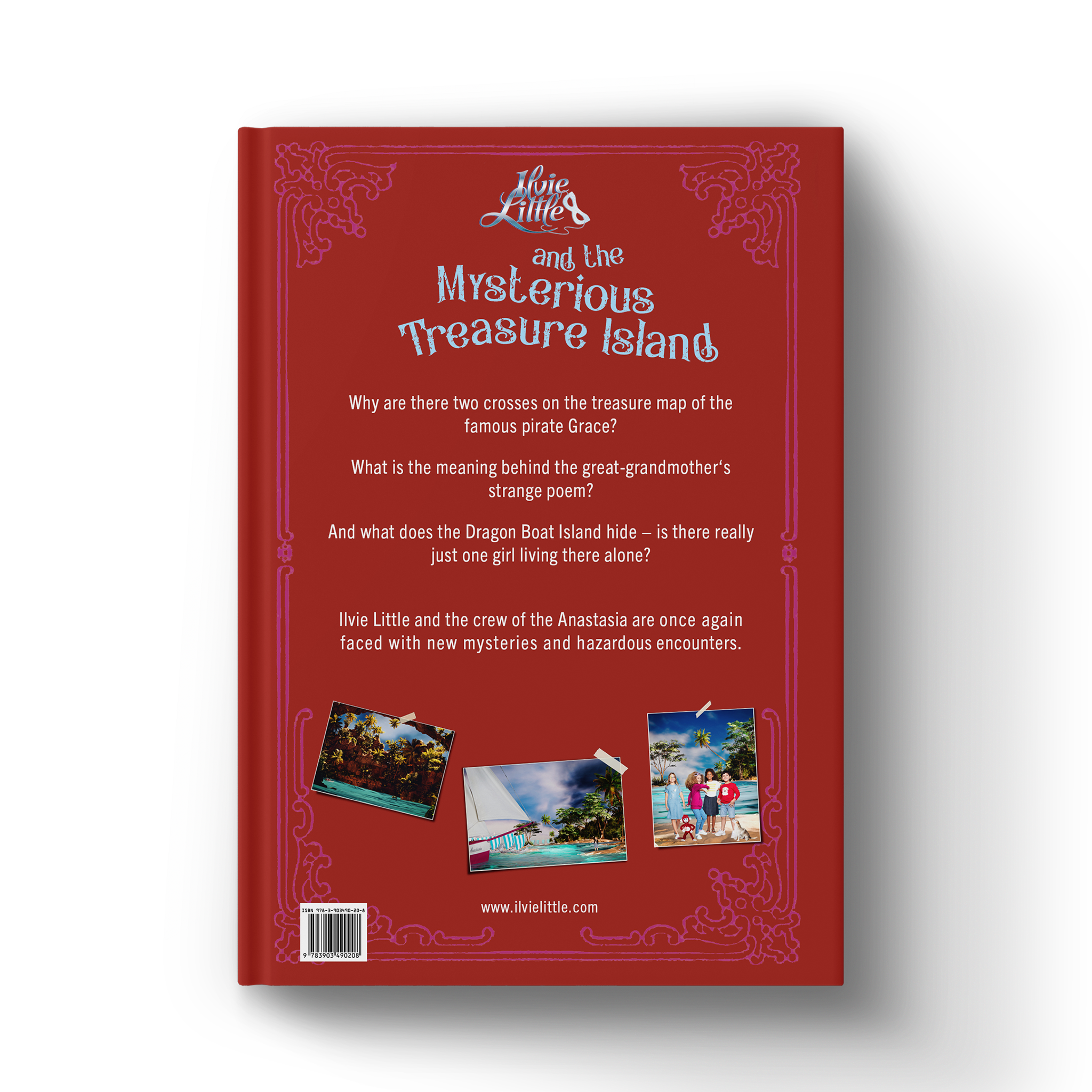 Back cover of Ilvie Little and the Mysterious Treasure Island Pirate Book 5