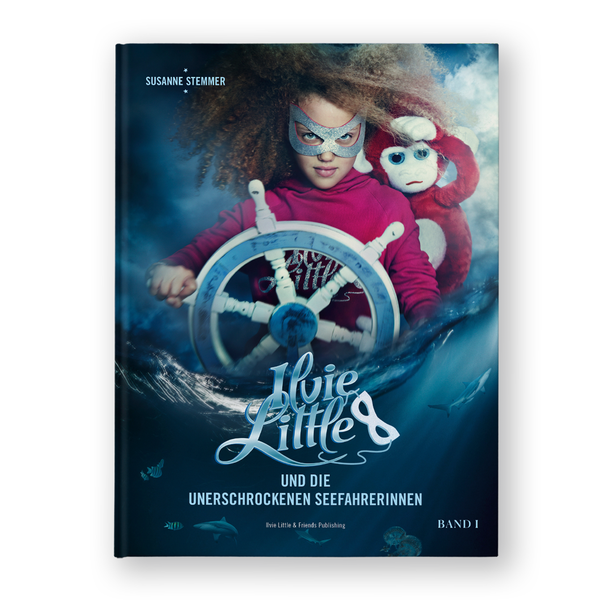 Front cover of Ilvie Little und die unerschrockenen Seefahrerinnen — Special Edition 1, featuring Ilvie Little and Theo the monkey aboard a sailing ship.
