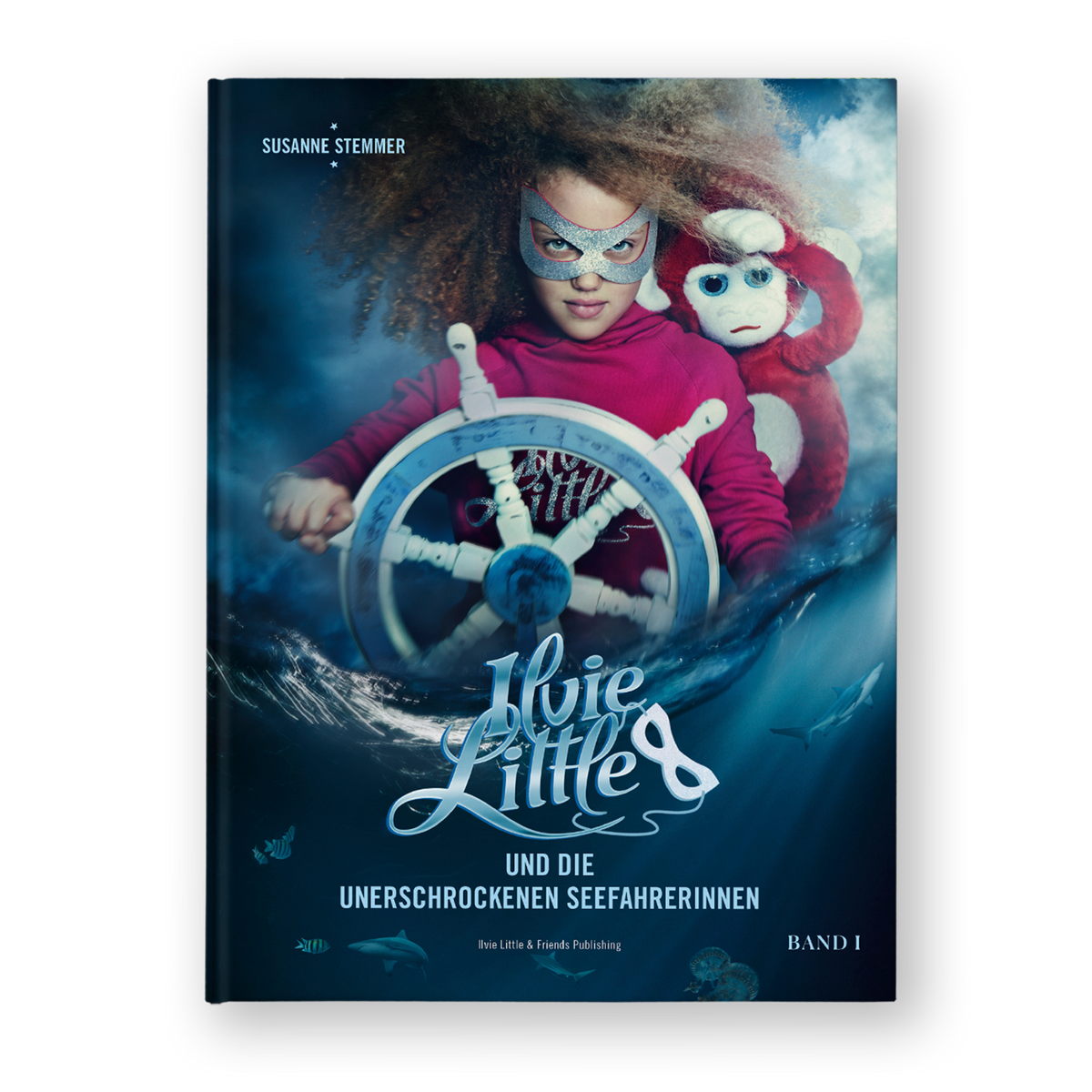 Front cover of Ilvie Little und die unerschrockenen Seefahrerinnen — Special Edition 1, featuring Ilvie Little and Theo the monkey aboard a sailing ship.