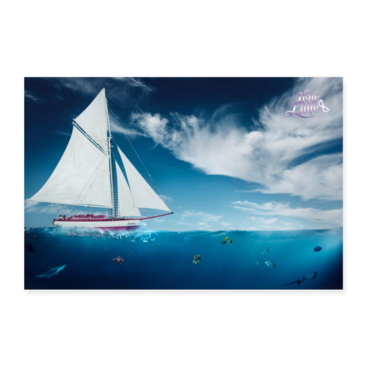 ILVIE LITTLE POSTER II Anastasia Sailing II 60x40 cm - white